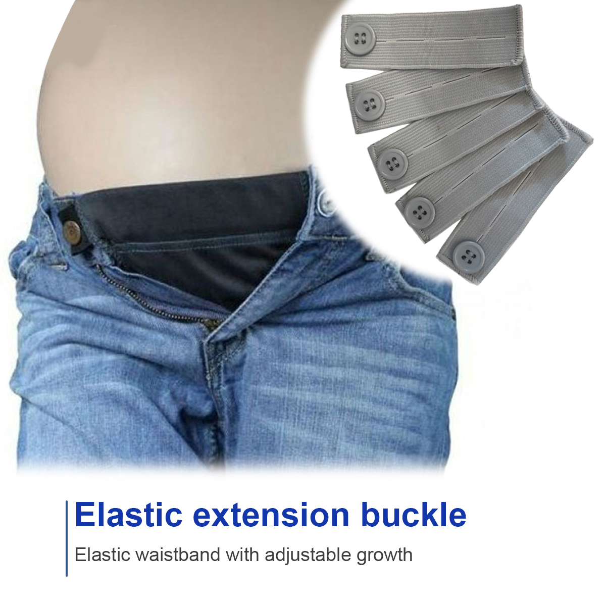 Worallymy Jeans Extender Comfortable Maternity Pants Belly Band Extender  Pant Button Extenders Waistband Clothes Extension Washable Jeans Accessory  